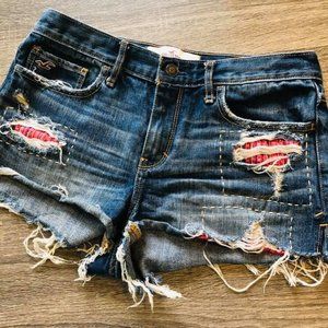 Hollister stitch jean shorts 7/28